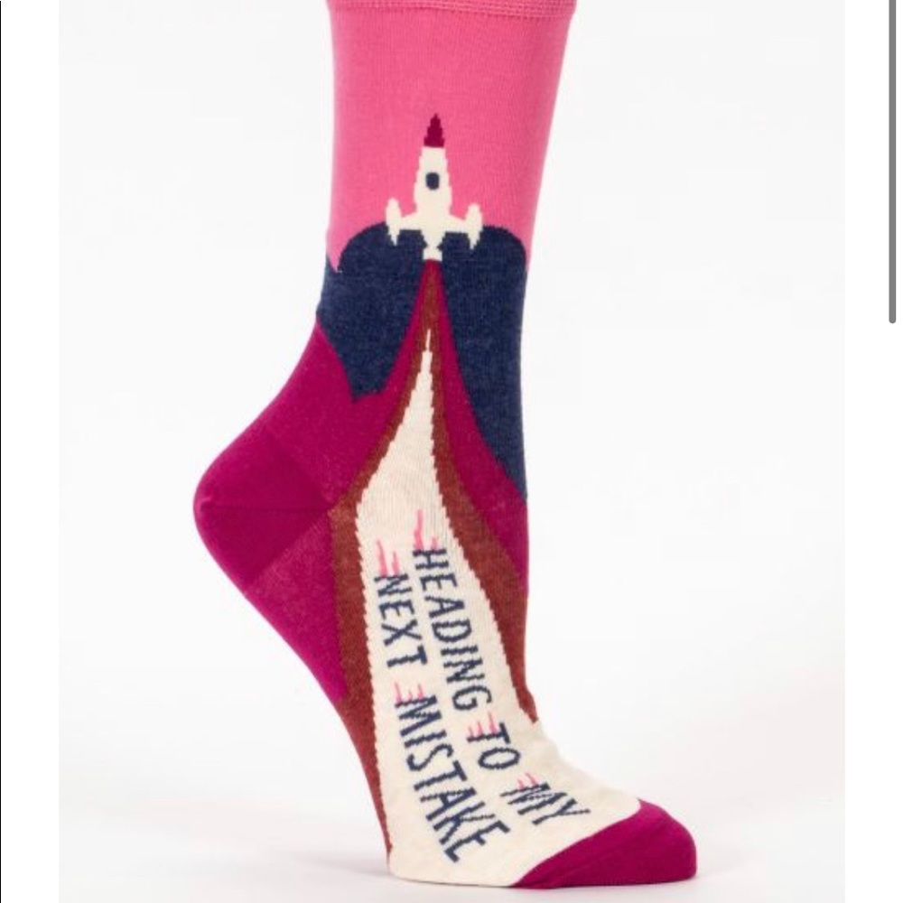 Blue Q HEADING TO MY NEXT MISTAKE W-CREW SOCK
